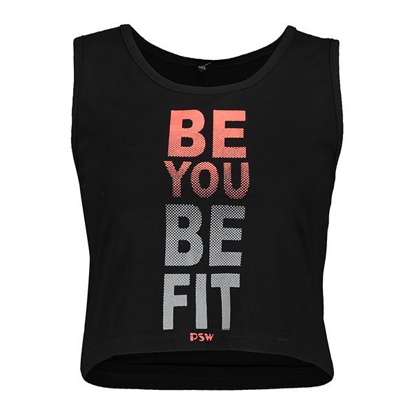 نیم تنه ورزشی زنانه مدل BE YOU مشکی