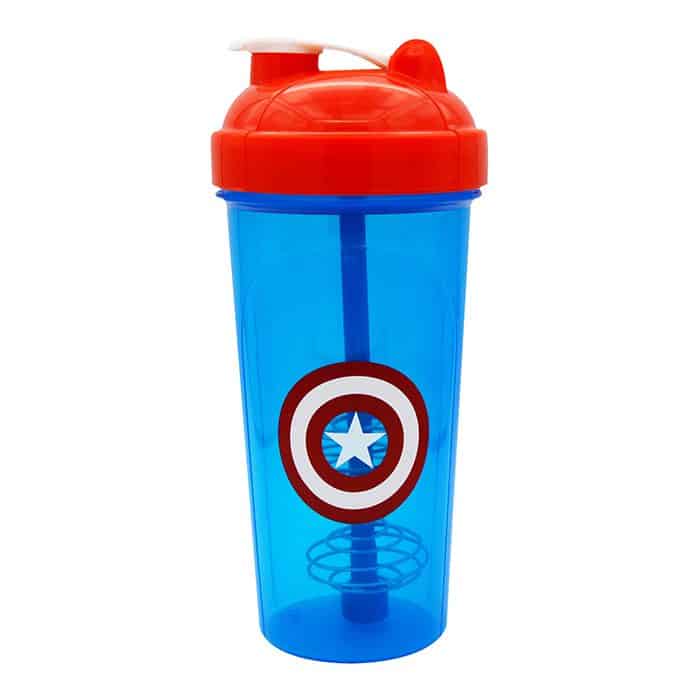 ‫شیکر یک تیکه کاپیتان آمریکا مدل Super Hero-GLS شفاف ظرفیت 0.7 لیتر