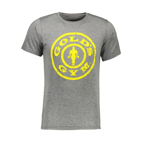 تیشرت ورزشی مردانه GOLD'S GYM طوسی روشن