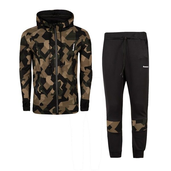 ست ورزشی مردانه سویشرت و شلوار Reebok چریکی کرم