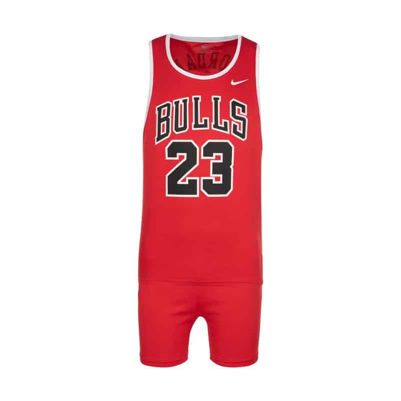 ست رکابی و شلوارک ورزشی نایک طرح BULLS 23 قرمز ست رکابی و شلوارک ورزشی نایک طرح BULLS 23 قرمز