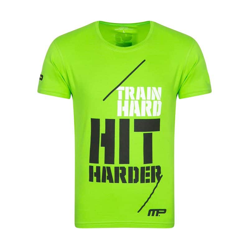 تیشرت ورزشی مردانه ماسل فارم مدل PY-Train HARD سبز