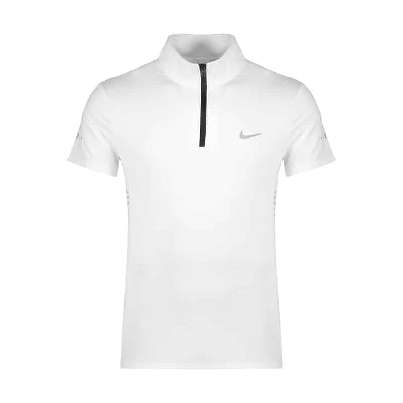 تیشرت استرج ورزشی مردانه نایک مدل نیم زیپ Dri Fit-555 سفید