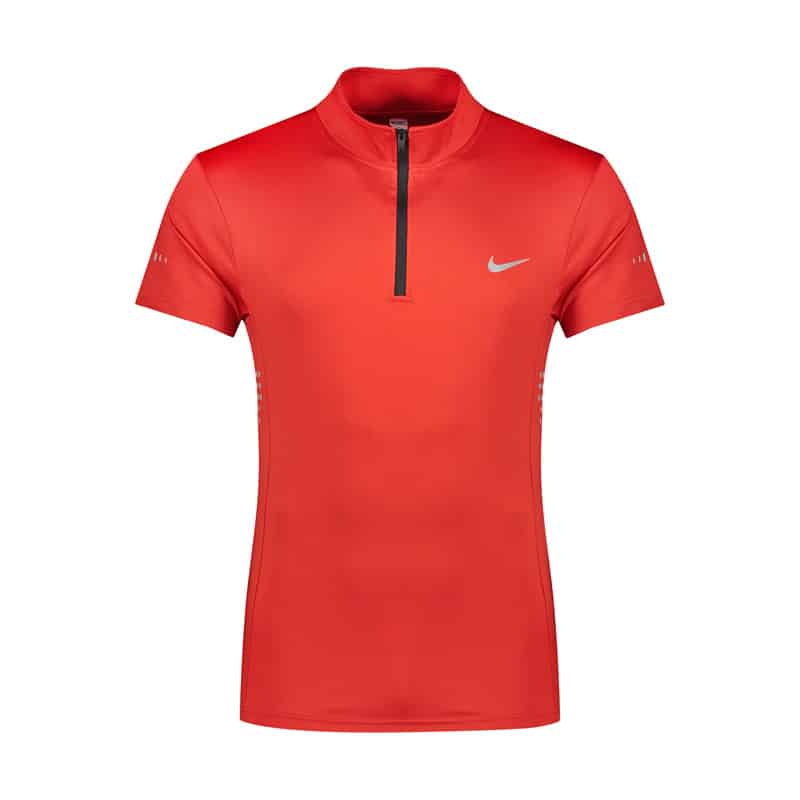 تیشرت استرج ورزشی مردانه نایک مدل نیم زیپ Dri Fit-555 قرمز