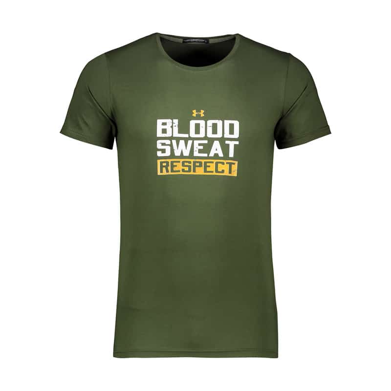 تیشرت ورزشی مردانه آندر آرمور مدل HS-Blood Sweat 2A955 یشمی