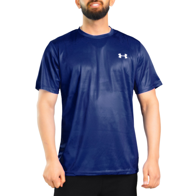 تیشرت ورزشی مردانه آندر آرمور مدل Heat Gear-2A0746 آبی تیره