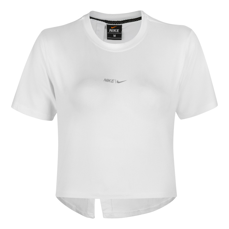 کراپ آستین کوتاه ورزشی زنانه نایک مدل Mub-2211 سفید