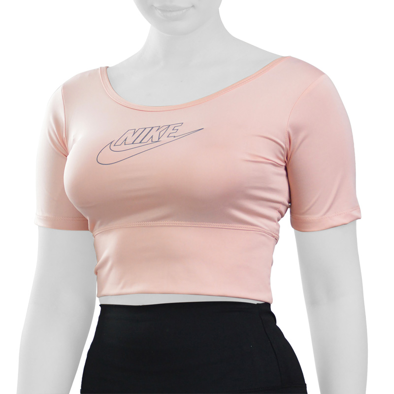 نیم تنه آستین کوتاه ورزشی زنانه نایک مدل KRS-2B1791 صورتی