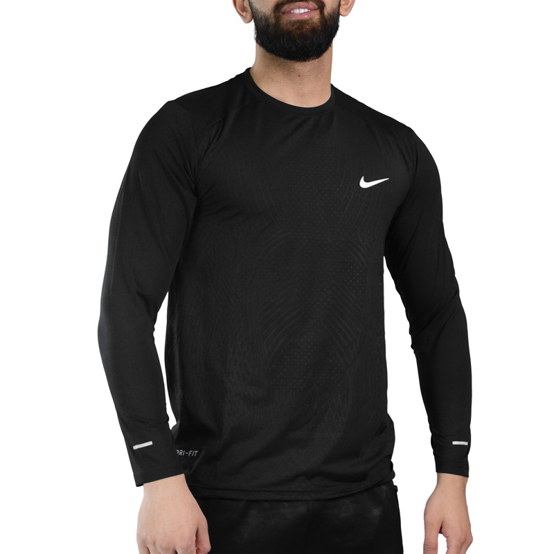 استرج آستین بلند ورزشی مردانه نایک مدل Dri Fit-1527 مشکی
