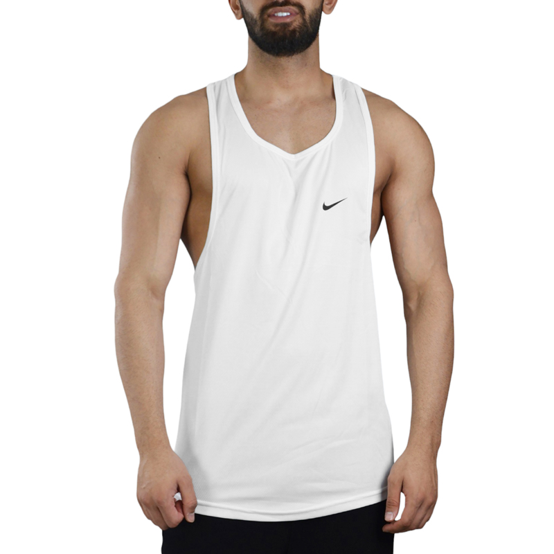 رکابی بدنسازی مردانه نایک مدل VHD-DRI FIT-3C302 سفید