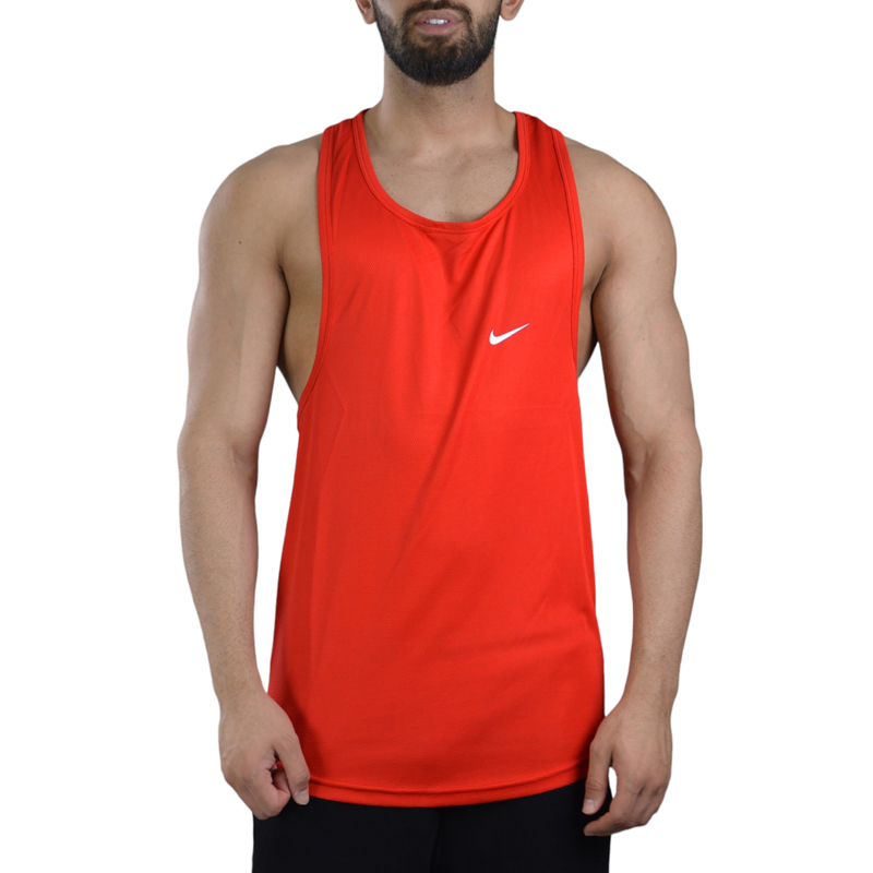 رکابی بدنسازی مردانه نایک مدل VHD-DRI FIT-3C302 قرمز