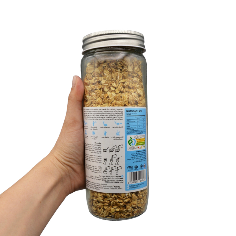 گرانولا شیشه ای اونا طعم جو دوسر و عسل ۳۸۰ گرمی بدون گلوتن لایف گرانولا شیشه ای اونا طعم جو دوسر و عسل ۳۸۰ گرمی بدون گلوتن لایف