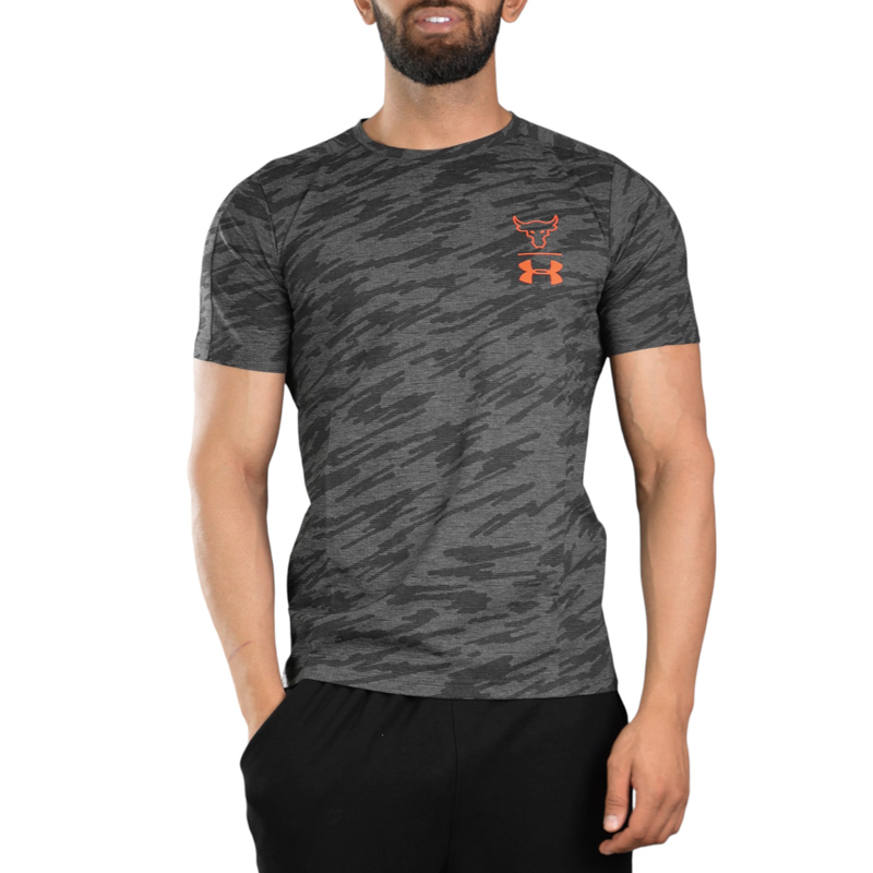 تیشرت ورزشی مردانه آندر آرمور مدل Rock-Heat Gear-U2201 طوسی