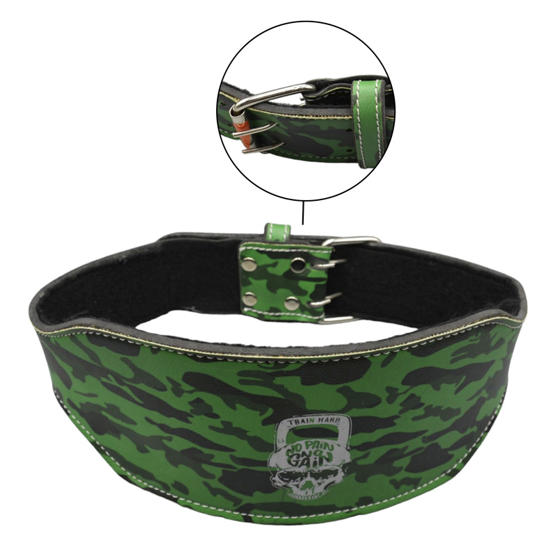 کمربند بدنسازی اسکلتی عرض سگک 7CM مدل GDS-kettlebell-403D870 سگکی چریکی سبز