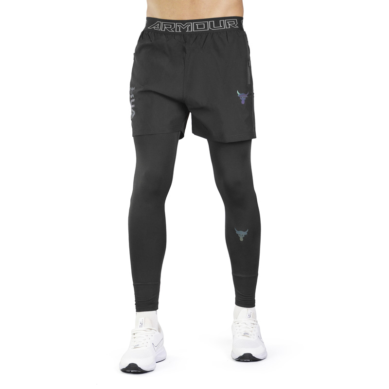 شلوارک و لگ سرهمی ورزشی مردانه آندر آرمور مدل Heat Gear-187230 مشکی