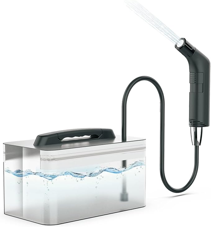 بیده اسپری آبپاش مسافرتی گرین لاین مدل Compact Bidet Sprayer شارژی 800 میلی آمپر