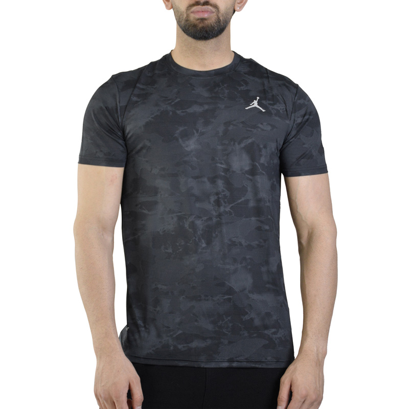 تیشرت ورزشی مردانه جردن مدل CD-Dri Fit-100 طوسی تیره