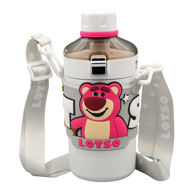 بطری و تراول ماگ دیزنی بچگانه مدل Lotso ظرفیت 0.5 لیتر