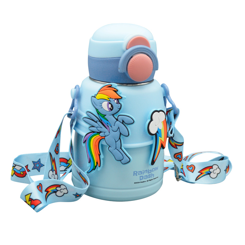 بطری و تراول ماگ پونی کوچولو بچگانه مدل Rainbow Dash ظرفیت 0.6 لیتر