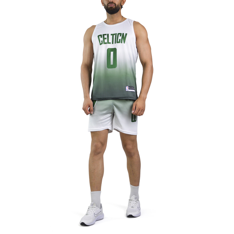 ست رکابی و شلوارک ورزشی مردانه مدل PY-NBA-4C0458 سفید سبز