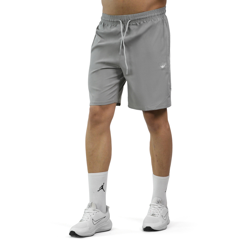 شلوارک ورزشی مردانه آندر آرمور مدل Heat Gear-T50 طوسی روشن