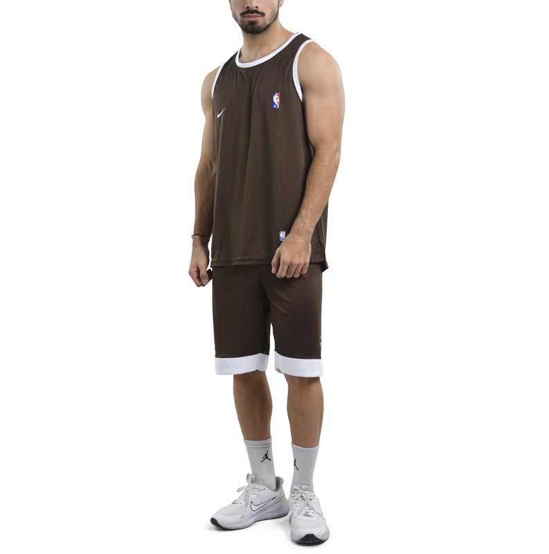 ست رکابی و شلوارک بسکتبالی ورزشی مردانه نایک مدل PY-Dri Fit-4H0853 قهوه ای