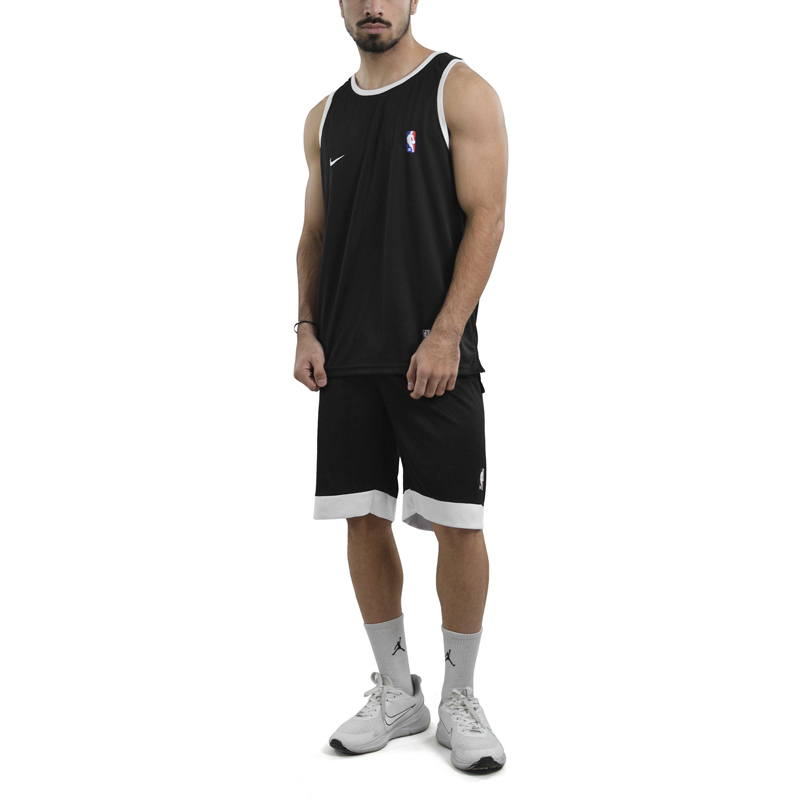 ست رکابی و شلوارک بسکتبالی ورزشی مردانه نایک مدل PY-Dri Fit-4H0853 مشکی